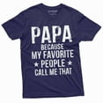 thumbnail image 5 of Men's Papa Favorite people T-shirt Grandfather Grandpa Gift Father's day Christmas Tee shirt (4X-Large Military Green), 5 of 7