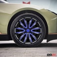 thumbnail image 7 of OMAC - Black with Dark Blue Hub Caps 16 Inch Set of 4, Tapas para Rines 16, Premium Wheel Covers 16 Inch, R16 Rim Cover Set, Snap On Durable Car Replacement Exterior Accessories, 7 of 7