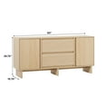 thumbnail image 5 of Walker Edison 63" Scandi TV Stand for TVs up to 65” with Beveled Drawers, Coastal Oak, 5 of 16