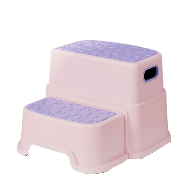Methold Taburete compacto de niveles de PP, artículos desmontables y almacenables, aplicaciones amplias ligeras, antideslizantes Conjuntos de muebles de sala de estar Rosa
