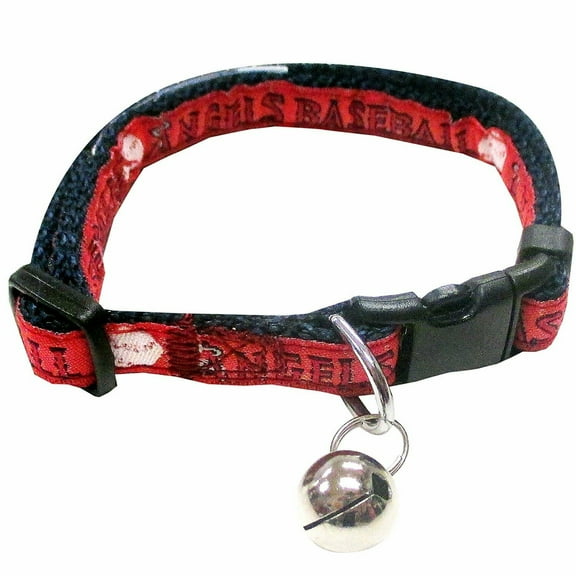 Pets First MLB Los Angeles Angels Adjustable, Breakaway Cat Collar, Durable Nylon with Jingle Bell in 29 MLB teams