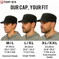 thumbnail image 3 of TOP-EX Men’s Waterproof Cadet Cap, Lightweight Adjustable Military Baseball Hat for Golf, Running & Outdoor Use,Black M/L, 3 of 7