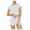 Gray, variant on Womens Summer Two Piece Outfits Fashion Plus Size Casual Short Sleeve Tops Round-Neck Bandage Pants Sport Sets