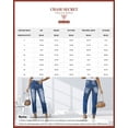 thumbnail image 3 of Chase Secret Women's Distressed Stretchy Straight Leg Jeans Ripped High Waisted Boyfriend Jeans Denim Pants, 3 of 7