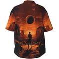thumbnail image 4 of Mens Short Sleeve Button Up Shirts, Casual Party Shirts Stylish Beach Shirt Gifts for Men, 4 of 6