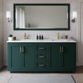 thumbnail image 2 of Wyndham Collection Miranda 72" Wood Veneer Double Bathroom Vanity in Green/Gold, 2 of 6