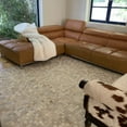 thumbnail image 2 of Handmade Natural Cowhide Leather Patchwork Tile Area Rug, 2 of 7