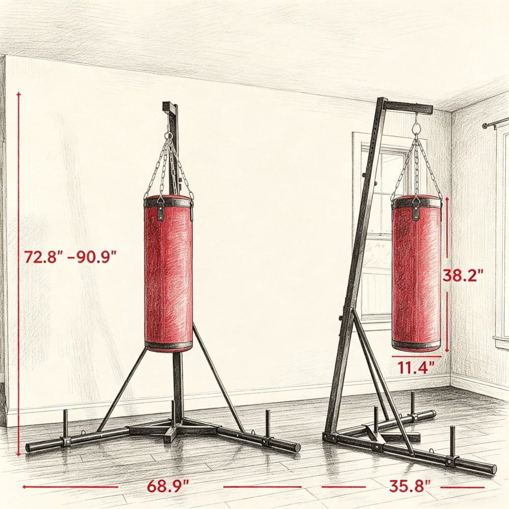 Punching Bag Stand with Sandbag