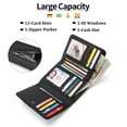 thumbnail image 3 of GAEKEAO Wallets for Women Small RFID Blocking Leather Trifold Ladies Wallets Credit Card Holder with Zipper Coin Pocket, 3 of 9