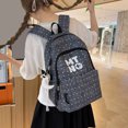 thumbnail image 5 of Polka Dots School Backpack, Multi-layer Backpack with Pendant, Spacious Bag for Shopping Work College, Black, 5 of 8