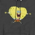 thumbnail image 2 of Spongebob Valentine's Day Heart-Shaped Sponge Unisex Adult Pull-Over Heather Hoodie, 2 of 3