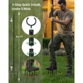 thumbnail image 5 of Metal String Light Poles for Outside Hanging - Backyard, Garden, Patio, 2 Pack Lighting Stand with Adjustable Height for Outdoor Parties, Wedding, Extra-Long 5-Prong Claws, (10FT) FLP02B01, 5 of 9
