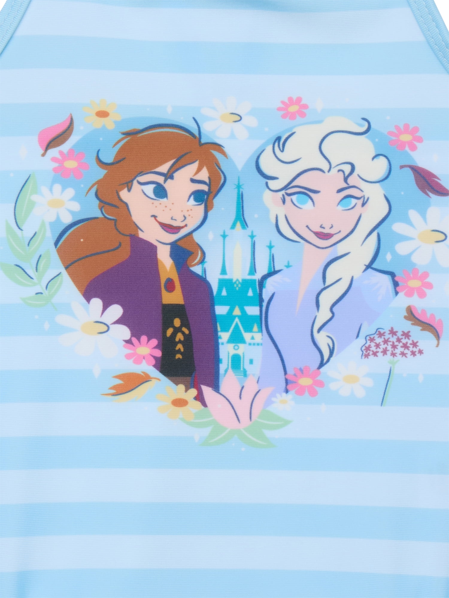 Disney Frozen Toddler Girls Elsa and Anna One-Piece Swimsuit with UPF 50+, Sizes 2T-4T