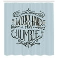 thumbnail image 3 of Ambesonne Saying Shower Curtain, Lifestyle, 69"Wx84"L, Blue Grey Charcoal Grey, 3 of 3