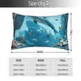 thumbnail image 2 of Fotbe Underwater Dolphin Scene Funda de Almohada Decorativa Estilo Occidental, Lujo en Algodón, Fundas para Almohadas King, Cojín Estampado para Decoración del Hogar-20"x30", 2 of 6