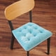 thumbnail image 3 of Cojín de silla de oficina de terciopelo cristalino | Almohadilla de asiento de soporte trasero para sofá y escritorio | Relleno de esponja engrosada de 3 cm | Correas antideslizantes y silicona, 3 of 5