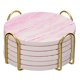thumbnail image 1 of Posavasos para bebidas Unique Bargains 6uds Rosa con Soporte de Hierro, 1 of 6