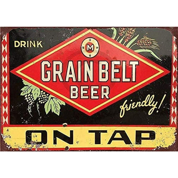 Vintage Custom Metal Signs 12 x 16 - Grain Belt Beer Chic Art Wall Decort Home Yard Signs Bar Hotel Cafe Pub restauran