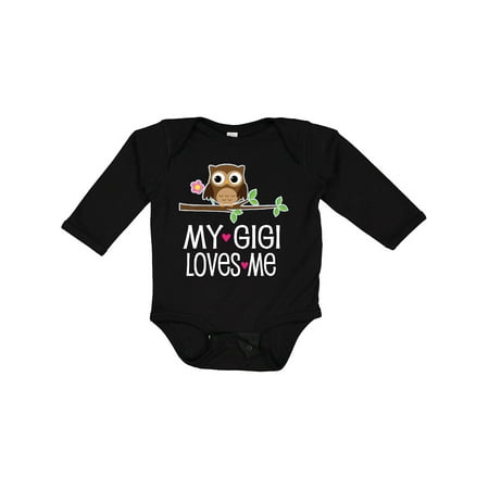 

Inktastic My Gigi Loves Me Owl Gift Girls Long Sleeve Baby Bodysuit