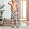 thumbnail image 2 of Logiee America Landmarks1 Print Pajama Pants for Men,Men’s Pajama Bottoms,Mens PJ Pants with Pockets & Button Fly-Medium, 2 of 6
