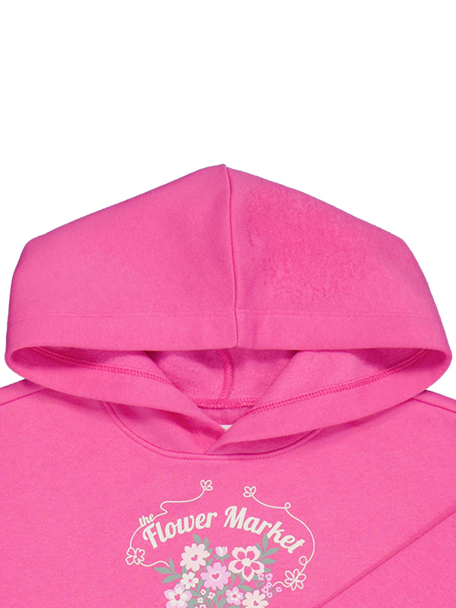 Wonder Nation Girls Fleece Hoodie, Sizes 4-18 & Plus