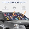 thumbnail image 4 of Gaeub Cartoon Dinosaur Scooter Sport Blue Print 2-Piece Windshield Sun Shade,Foldable Car Front Window Sunshade,for Most Cars SUV Truck,Heat Blocker Visor Protector-Small, 4 of 7