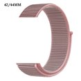 thumbnail image 1 of Pulsera de correa de reloj de nailon, reloj inteligente ajustable, correa de bucle deportivo, reemplazo de pulsera para reloj IOS, rosa, 42 / 44MM seitruly EL001450-04B, 1 of 2