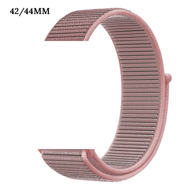 Pulsera de correa de reloj de nailon, reloj inteligente ajustable, correa de bucle deportivo, reemplazo de pulsera para reloj IOS, rosa, 42 / 44MM seitruly EL001450-04B
