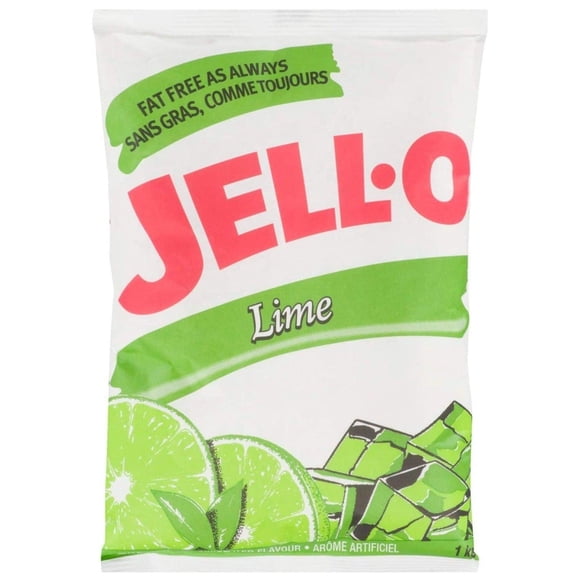 Kraft Lime Jelly Powder - 1ct - 1kg - Tangy, Refreshing Gelatin Dessert Mix (1ct)