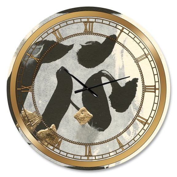 Designart 'Glam Collage I' Glam wall clock