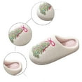 thumbnail image 5 of Vamuko Fluffy Slippers Women Winter Cute Slip on Shoes Plush Warm 2025 House Slippers Non-Slip Christmas Slippers Green 5.5, 5 of 8