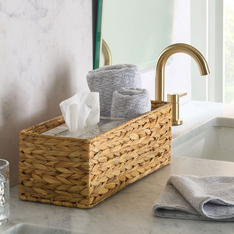 Hyacinth Woven Storage Basket, Rectangle photo 6