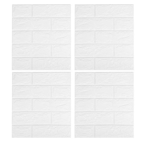 Peel-&-Stick 3D Brick Wallpaper, 35×38.5 Cm Xpe Foam Panels – Diy Accent Wall for Dorm, Nursery, Kitchen Backsplash, Rent-Friendly, Removable & Waterproof, Subway White & Rustic Gray Harlik