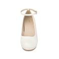 thumbnail image 5 of BLISSFUL STEP Women' Shoes Round Toe Stiletto Heel Ankle Strap Pumps White 8.5, 5 of 7