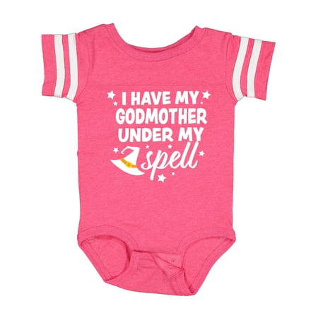 

Inktastic I Have My Godmother Under My Spell with Cute Witch Hat Gift Baby Boy or Baby Girl Bodysuit