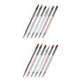 thumbnail image 1 of Seitruly 6 Pieces Nail Brush Set Color Crystal Powder Flower Inlaid Anti-slip Elegant Painting Accessories Pens Pole Handle Manicure Type2 NO2 Seitruly CBP256735, 1 of 6