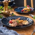 thumbnail image 2 of Vicrays Ceramic Dinner Plates Set, 10.5 Inch, Set of 6, Round, Microwave, Oven, Dishwasher Safe, Scratch Resistant, Porcelain Fluted Suitable for Steak, Pasta, Pizza, Home, Party, Resta, 2 of 7
