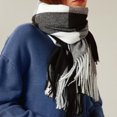 thumbnail image 5 of Holiday Gifts! Titcea Winter Scarf for Women Thicken Tassels Contrasting Plaid Retro Shawls Wraps Windproof Warm Outdoor Cold Protection Scarves, 5 of 5