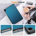 thumbnail image 3 of Fintie Slim Case for Samsung Galaxy Tab A9+ / Tab A9 Plus 11 inch 2023 Model (SM-X210/X216/X218), Ultra Thin Lightweight Hard Back Shell Tri-Fold Stand Cover with Auto Wake/Sleep, Navy, 3 of 9