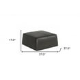 thumbnail image 7 of Modern Square Dark Grey Leather Ottoman, 7 of 7
