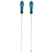 HOT! 2 Packs 12 Inches Long Slotted and Screwdriver Flat Blade Magnetic with Rubber Handle