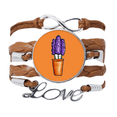 thumbnail image 1 of Purple Potted Flower Simple Bracelet Chain Rope Ornament Wristband, 1 of 3