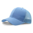 thumbnail image 2 of PMVFHDE Unisex Quick Drying Mesh Baseball Cap with Ponytail Hole for Outdoor Activities and Casual Wear Featuring Adjustable Snapback Closure and Breathable Design Light Blue, 2 of 3