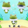 thumbnail image 4 of YAOLAN 18" Kawaii Frog Plush Toy Stuffed Animal Fluffy Frog Figure Doll Soft Pillow 5Pcs,Green, 4 of 7
