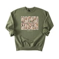 thumbnail image 7 of Ink-Printed Pearls He Is Risen Christian Sweatshirt for Women - Floral Easter Pullover Army Green Sweatshirt Adult Medium, 7 of 7