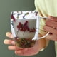 thumbnail image 5 of Vaso de agua genérico de vidrio borosilicato de doble pared con flores secas, 350 ml, 5 of 9