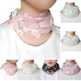 thumbnail image 2 of Summer Infinity Scarf Breathable Mesh Circle Scarf Floral Loop Scarf for Women, 2 of 10