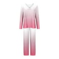 thumbnail image 4 of Kaemgyyd Women's Pajama Set Long Sleeve Pj Sets Two Piece Loungewear Soft Pajama Top and Pants Loose Pjs Sleepwear, 4 of 5