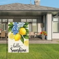 thumbnail image 3 of AMHNF Hello Sunshine Linen Garden Flag with Lemons and Blue Flowers for Spring Summer Home Outdoor Garden Yard Door Decor 12x18 inch, 3 of 5