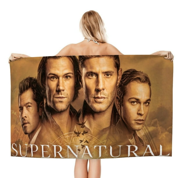 Sobrenatural Toalla de playa de secado rápido con diseño temático, regalo para mujeres y niñas, ideal para cumpleaños, fans, amantes de la música, uso en la playa o al aire libre, 78 × 150 cm